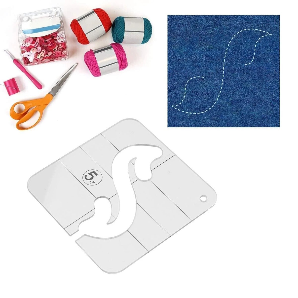 Free-Motion Garment Ruler Set (11 PCS)+ Foot attachment