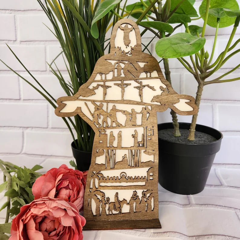 Handmade Jesus with Stand Easter Decor