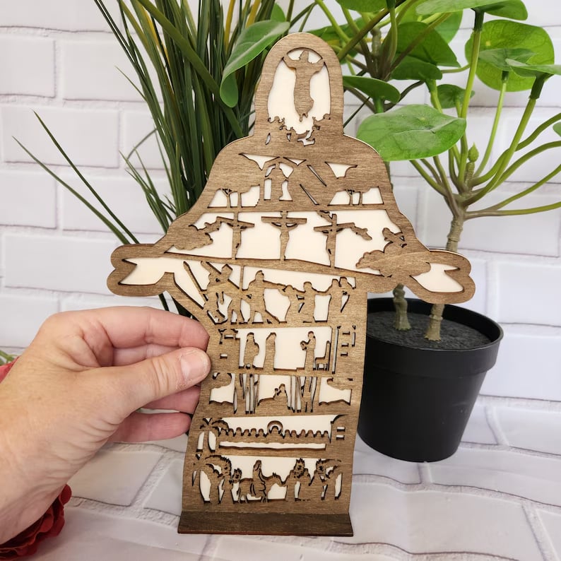Handmade Jesus with Stand Easter Decor
