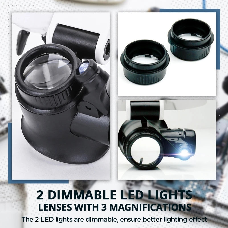 ⚡️Last day - 49% OFF⚡️Eptchn LED Glasses Magnifier 8x 15x 23x