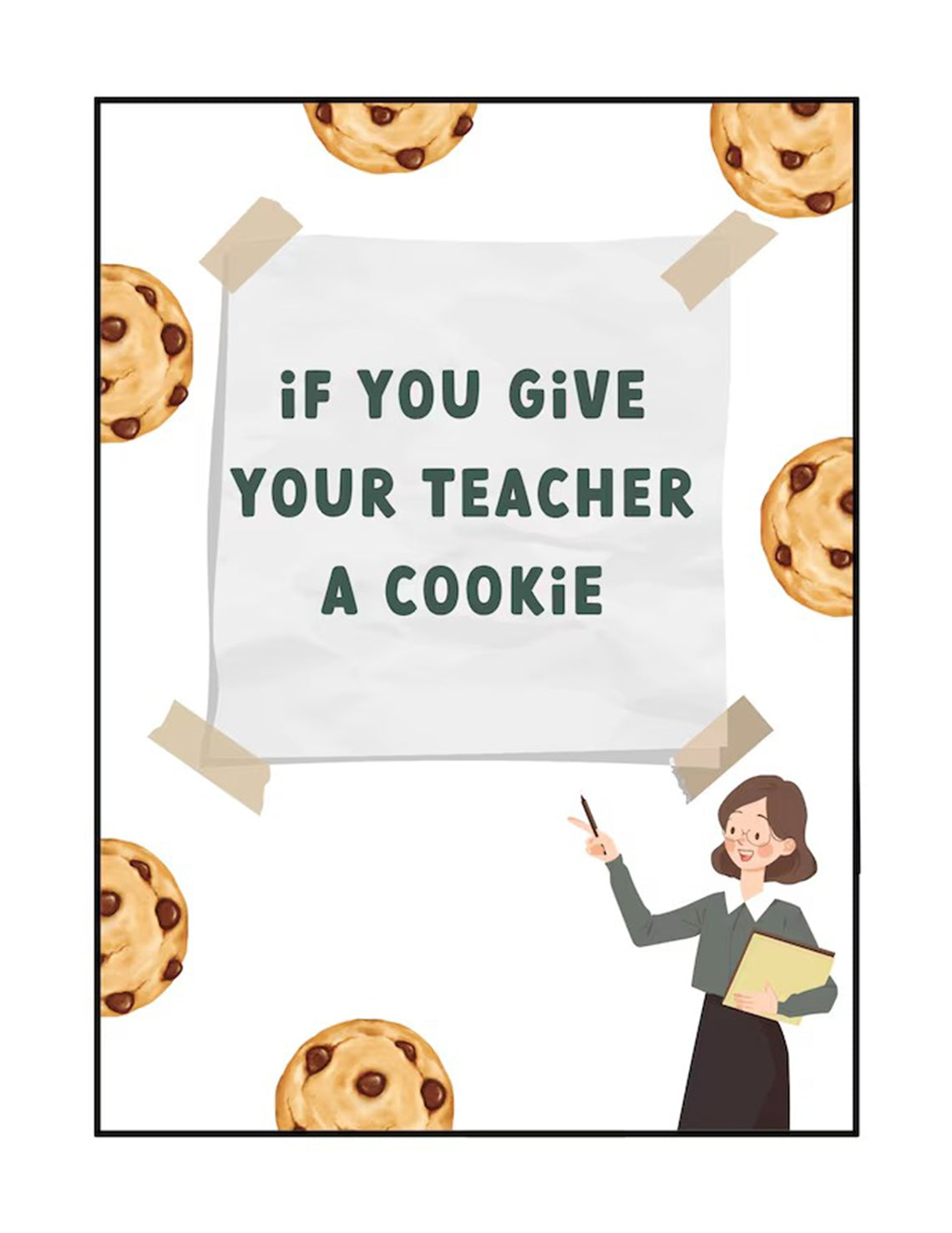 "IF YOU GIVE YOUR TEACHER A COOKIE"🍪📚 Christma Gift Book