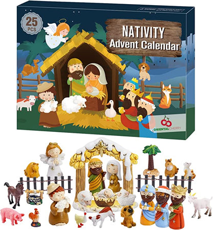 (🎄Christmas Pre-Sale🔥)24 Days of Nativity Scene Advent Calendar