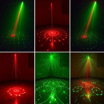 (🔥BEST GIFT FOR FAMILY🔥)Stage Laser Light Sound Activated LED Projector Party Light💃-👍Buy 2 Save 15%