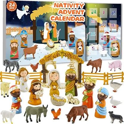 (🎄Christmas Pre-Sale🔥)24 Days of Nativity Scene Advent Calendar