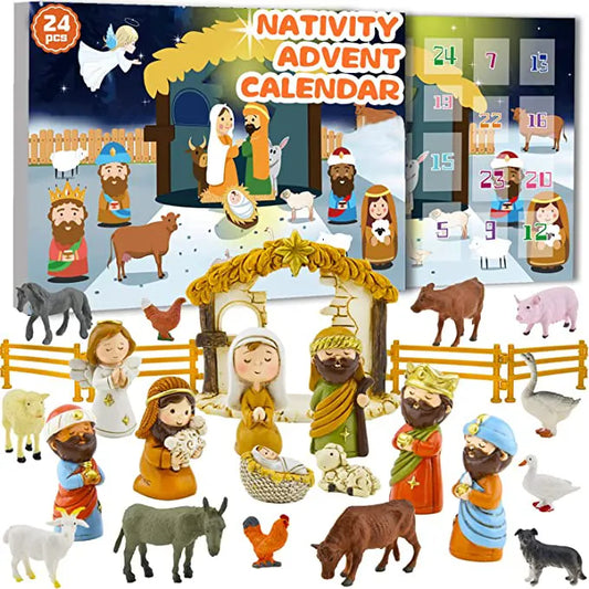 (🎄Christmas Pre-Sale🔥)24 Days of Nativity Scene Advent Calendar