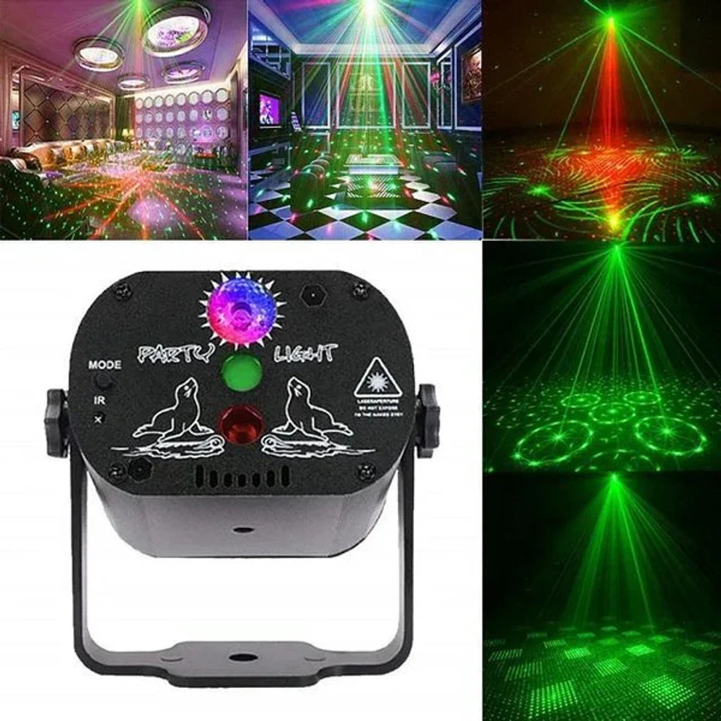 (🔥BEST GIFT FOR FAMILY🔥)Stage Laser Light Sound Activated LED Projector Party Light💃-👍Buy 2 Save 15%