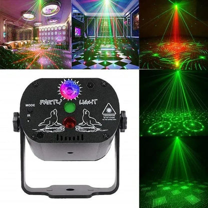 (🔥BEST GIFT FOR FAMILY🔥)Stage Laser Light Sound Activated LED Projector Party Light💃-👍Buy 2 Save 15%