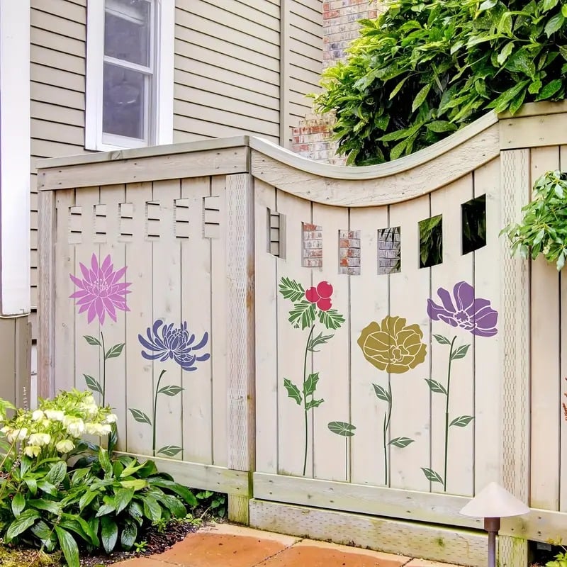 (🎅EARLY CHRISTMAS SALE-49% OFF) Garden Fence Large Flower Stencils🌻DIY Decoration