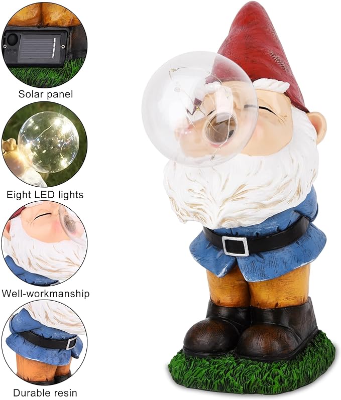 (🔥HOT SALE NOW 49% OFF) - Hilarious Gnome Blowing A Bubble Garden Statue