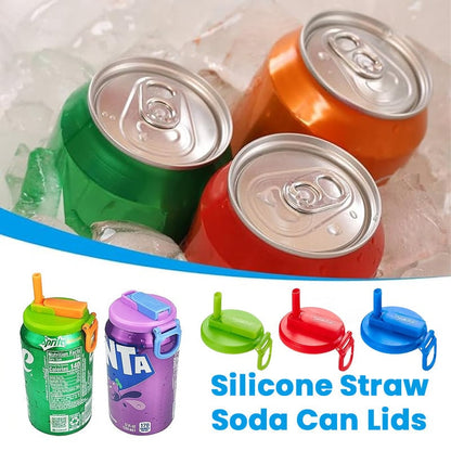 (🎅CHRISTMAS HOT SALE-49% OFF) 2024 Silicone Straw Soda Can Lids