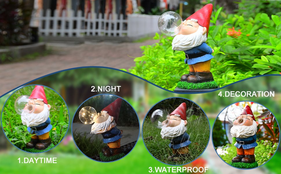 (🔥HOT SALE NOW 49% OFF) - Hilarious Gnome Blowing A Bubble Garden Statue