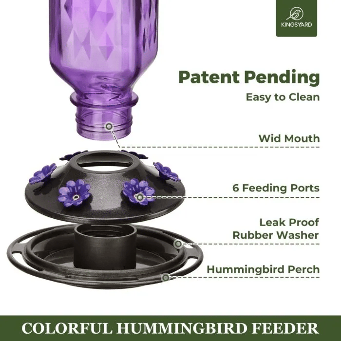 Glass Hummingbird Feeder