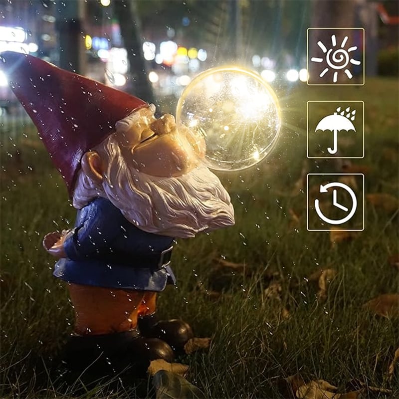 (🔥HOT SALE NOW 49% OFF) - Hilarious Gnome Blowing A Bubble Garden Statue