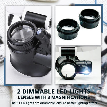 ⚡️Last day - 49% OFF⚡️Eptchn LED Glasses Magnifier 8x 15x 23x