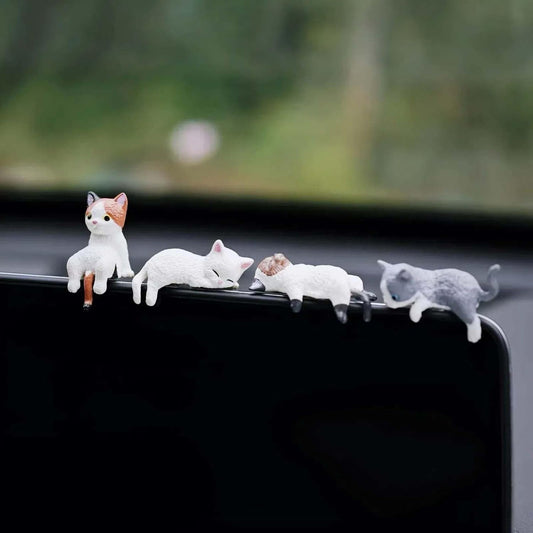 Cute Cat-Themed Car Decoration Set