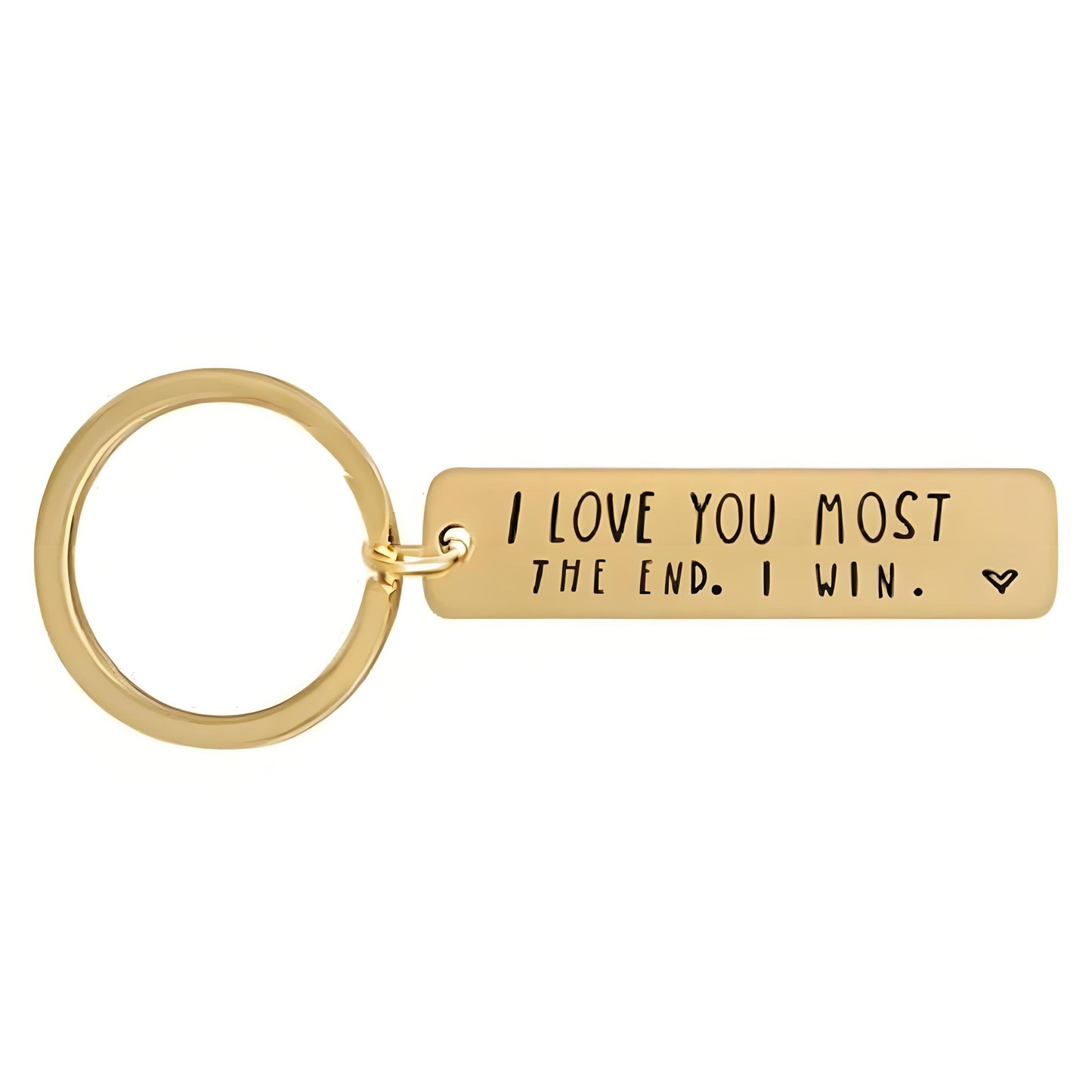 "I Love You More The End I Win" Funny Christmas Gift Keychain