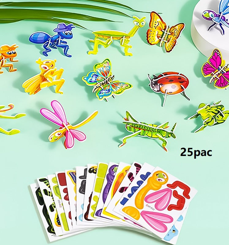 (🔥 🎁Hot Sale🎁 59% OFF)DIY Animal Insect 3D Cartoon Puzzle🧩