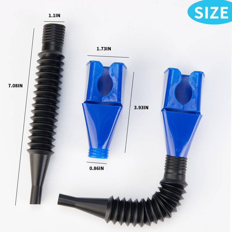 Flexible Wide-Mouth Funnel with Built-in Filter