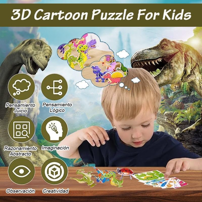 (🔥 🎁Hot Sale🎁 59% OFF)DIY Animal Insect 3D Cartoon Puzzle🧩