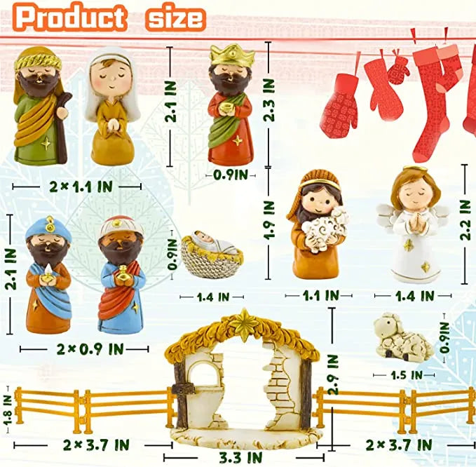 (🎄Christmas Pre-Sale🔥)24 Days of Nativity Scene Advent Calendar