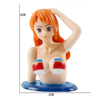 JiggleChic Anime Hot Spring Bobblehead Dashboard Decoration