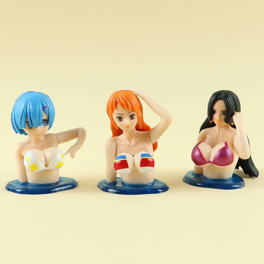 JiggleChic Anime Hot Spring Bobblehead Dashboard Decoration