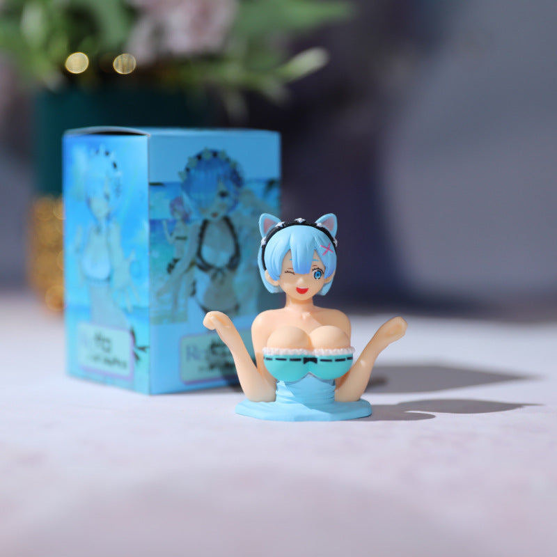 JiggleChic Anime Hot Spring Bobblehead Dashboard Decoration
