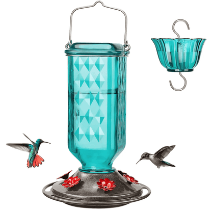 Glass Hummingbird Feeder