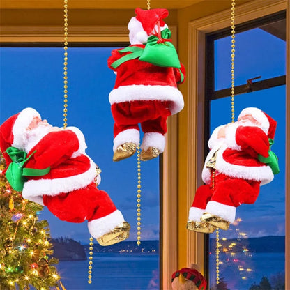 (🔥2024 BEST GIFT TO FAMILY🔥)Electric Climbing Santa Claus Musical Toys