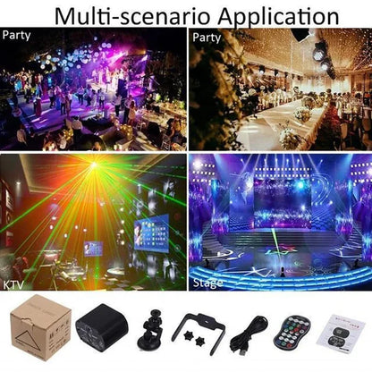 (🔥BEST GIFT FOR FAMILY🔥)Stage Laser Light Sound Activated LED Projector Party Light💃-👍Buy 2 Save 15%