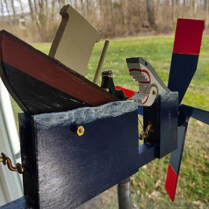 Last Day 60% OFF -Wooden JAWS Disaster Whirligig - Funny Garden Decor
