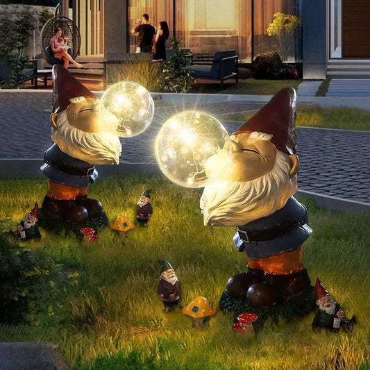 (🔥HOT SALE NOW 49% OFF) - Hilarious Gnome Blowing A Bubble Garden Statue