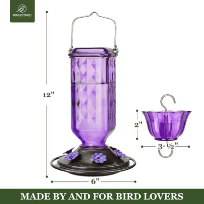 Glass Hummingbird Feeder