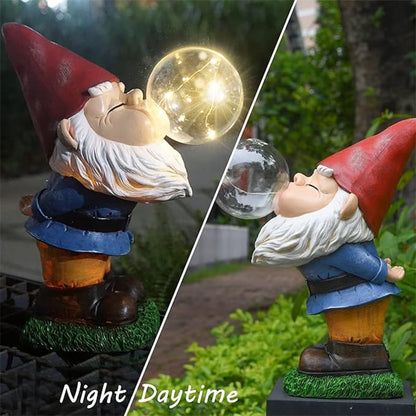 (🔥HOT SALE NOW 49% OFF) - Hilarious Gnome Blowing A Bubble Garden Statue