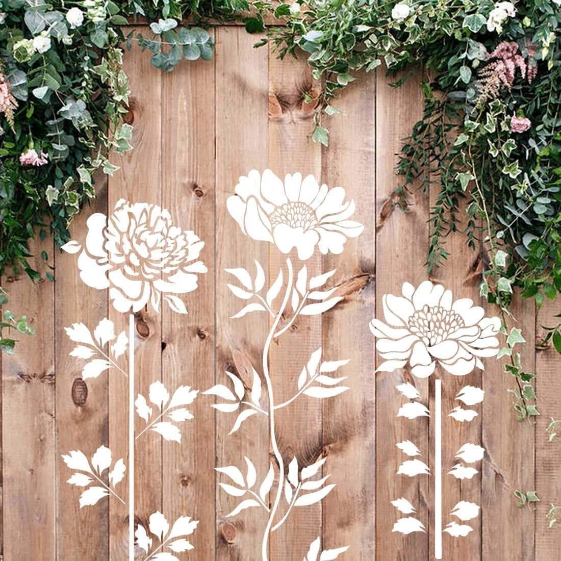 (🎅EARLY CHRISTMAS SALE-49% OFF) Garden Fence Large Flower Stencils🌻DIY Decoration