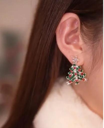 (🌲 Early Christmas Sale)-Christmas tree earrings🎄