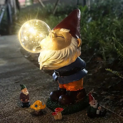 (🔥HOT SALE NOW 49% OFF) - Hilarious Gnome Blowing A Bubble Garden Statue