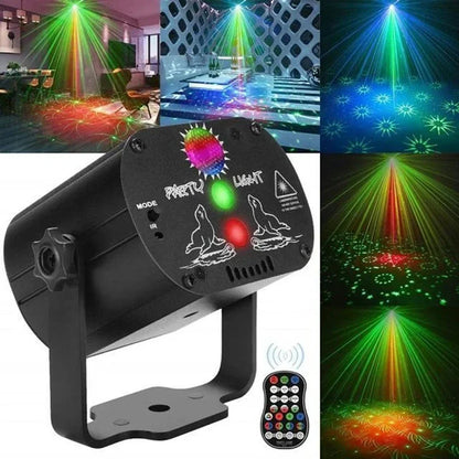 (🔥BEST GIFT FOR FAMILY🔥)Stage Laser Light Sound Activated LED Projector Party Light💃-👍Buy 2 Save 15%