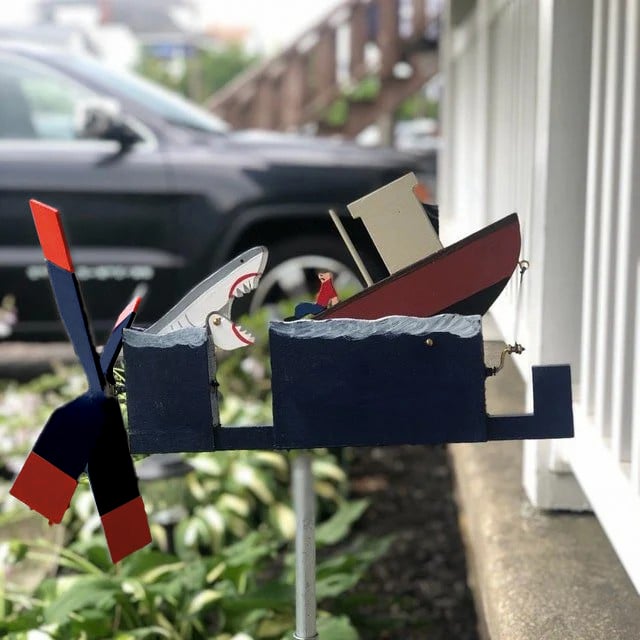 Last Day 60% OFF -Wooden JAWS Disaster Whirligig - Funny Garden Decor