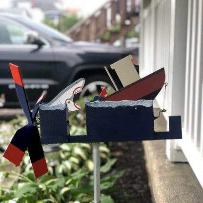 Last Day 60% OFF -Wooden JAWS Disaster Whirligig - Funny Garden Decor