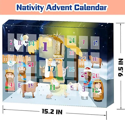 (🎄Christmas Pre-Sale🔥)24 Days of Nativity Scene Advent Calendar